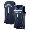 Canotte Uomo Minnesota Timberwolves Anthony Edwards 1 Nike 2022-23 Icon Edition Navy Swingman